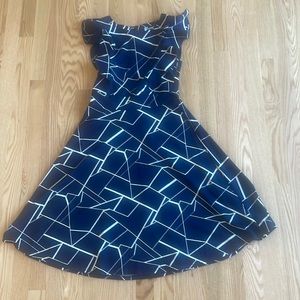 Never worn, size small, blue and white cotton, flowing & light dress by Yathon.